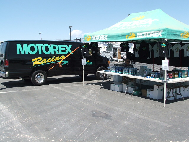 Motorex was on hand. Now breaking ino the U.S.  Big in the European scene.
