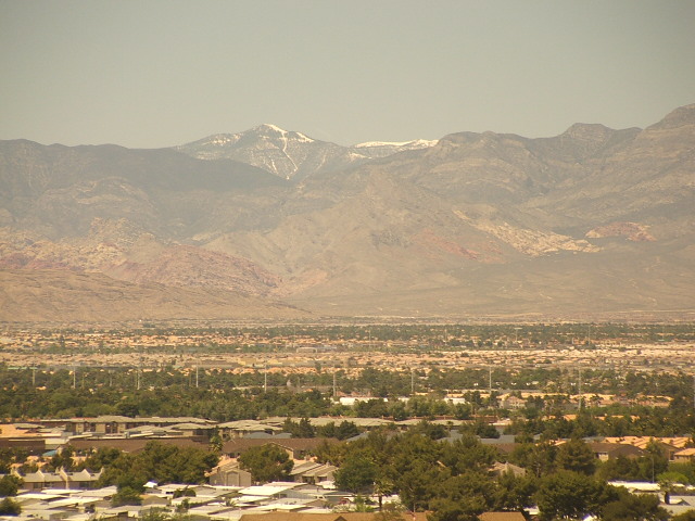 Mt Charleston out my window at the Orleans.
