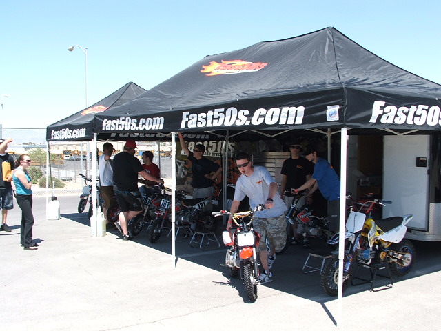 The Fast50's Camp setting up on Wednesday.
