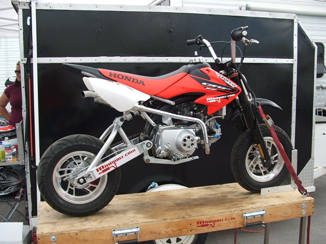 Minigunz's Jeff Tuttobene's Supermotard CRF50.  Unbelievable bike. Super clean build, no b.s. Very trick, Very fast!
