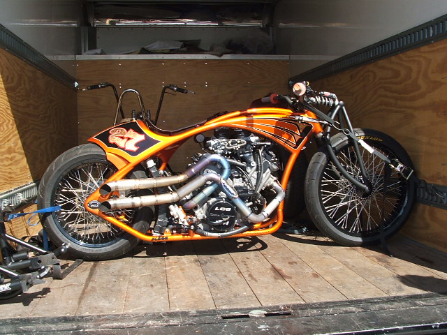 Jesse Rooke stopped by with his latest creation. KTM POWERED!  Will be on next Biker Build-Off Series.
