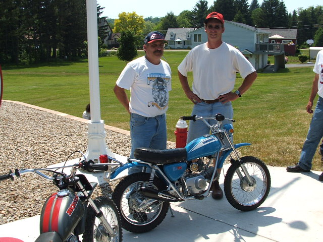 Jack and Ed with Jack's unbelievable Honda SL70.
