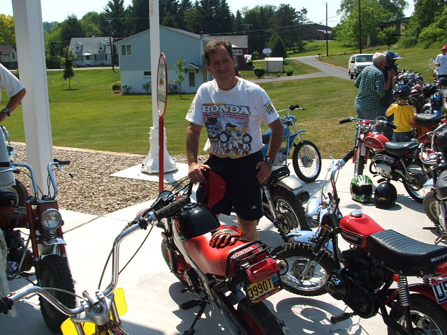 Paul Zisser and his Honda ZB50.
