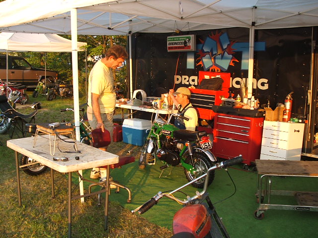 Kenny and Kerry's Rupp/ Bronco Pit.  Great guys and great wrenches! Keepin those Rupp's going for everyone all weekend.

