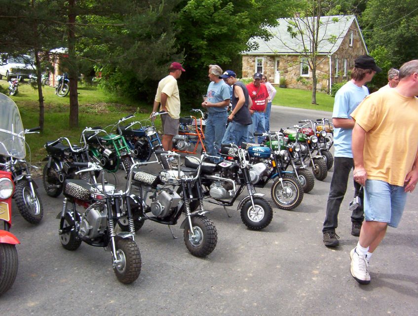 Some of the vast variety of minibikes at the show.
