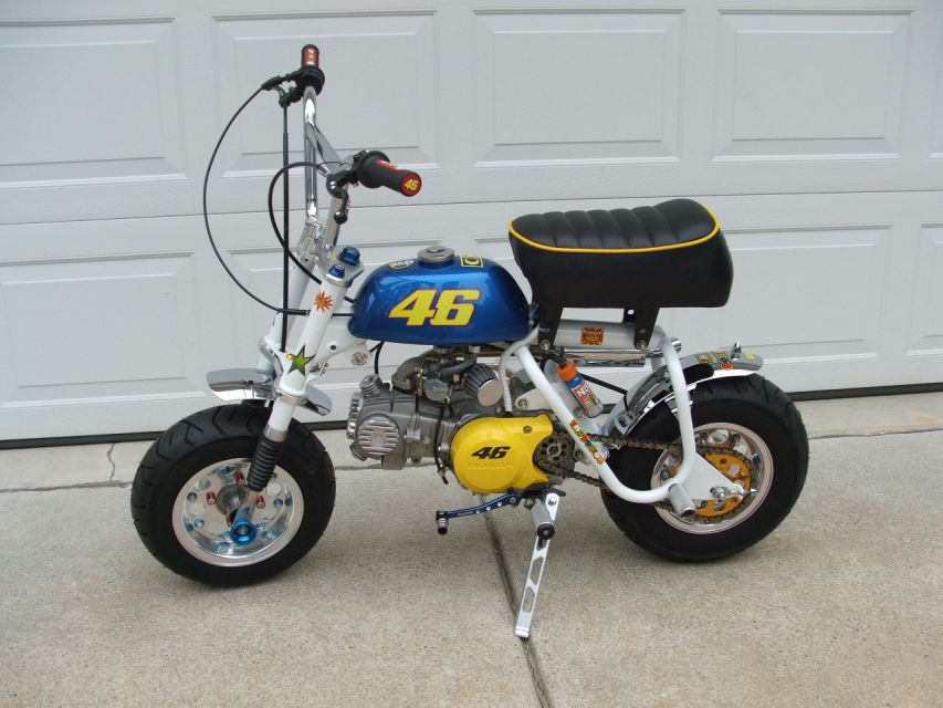 1968 Honda Z50 K0 -  "Rossi 46"  -  108cc Stroker motor.    G-Craft, Fast50's, Takagawa and more.
