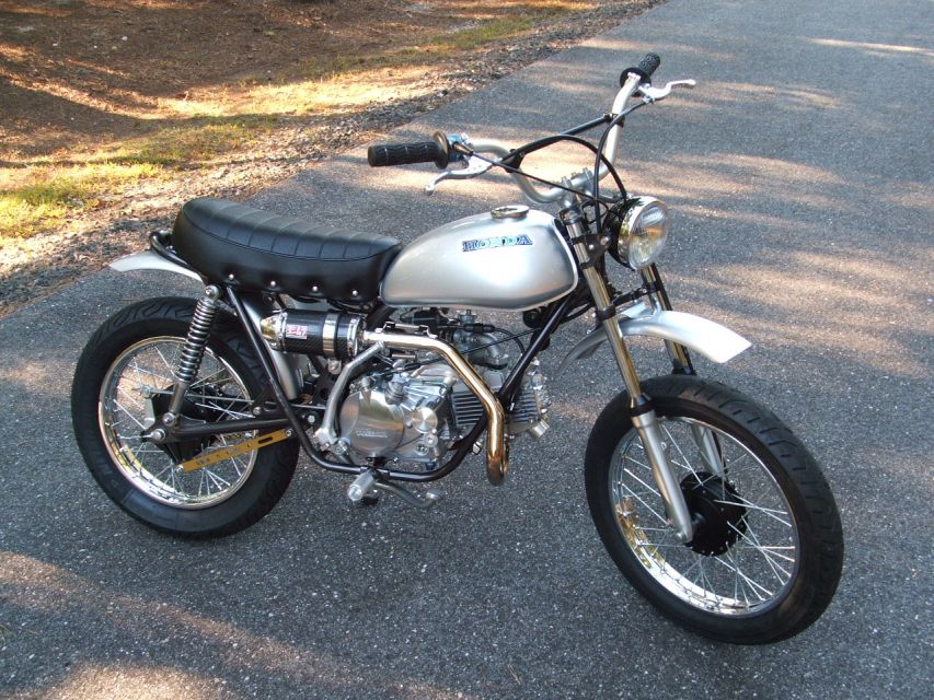 SOLD -  Honda 1971 SL70 KO Kustom -  108cc Stroker Motor - Takagawa Trans - Kustom paint - NOS rims - kustom rear fender / alum. side panel - kustom lighting - and more.
