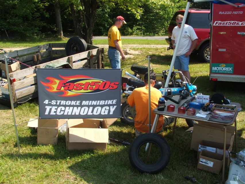 Team Razzomoto sets up for the weekend.
