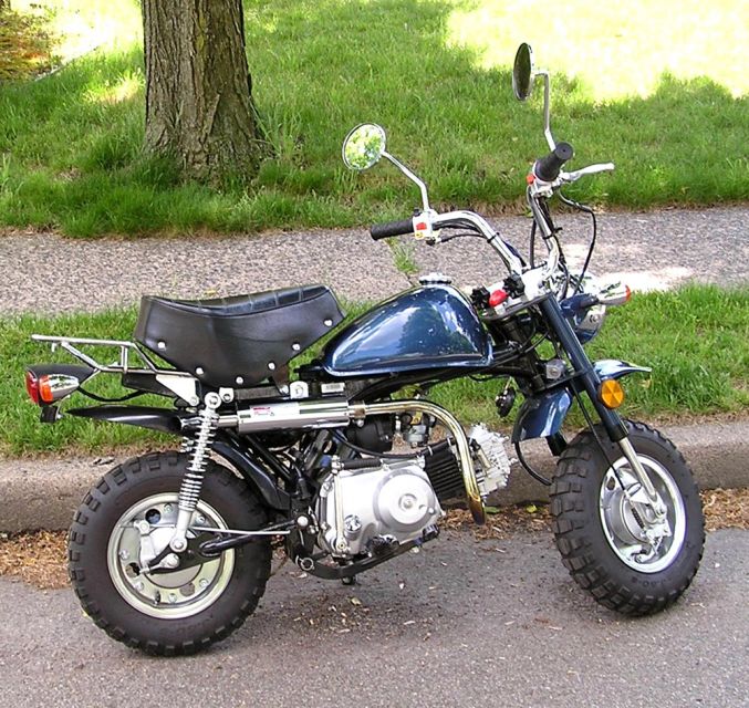 Mark Roytshteyn's Checheng Monkey w/ Minigunz pipe. Nice bike with more mods to come!
