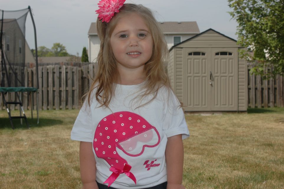 Our newest Moto Gp Fan!  Brynna
